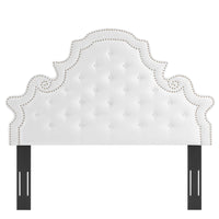 Modway Diana Tufted Performance Velvet Full/Queen Headboard - White-Tufted Full/Queen Headboard