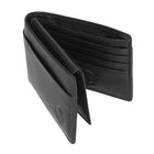 Club Rochelier Men's Slim Fold Wallet with Removable ID - Black-2 Slot pockets