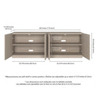 Hudson&Canal Marion Rectangular Fluted TV Stand for TV's Up to 75" - Alder White-Product Dimensions: 15.5" L x 68" W x 24" H