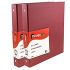JAM Paper Premium Linen Textured 3 Ring Binders, 1 Inch, Red, 2 Pack (751Lreg)-Red