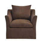 Modway Somerset Linen Blend Slipcovered Armchair - Cocoa-7