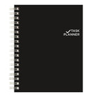 Blueline Undated Task Planner, 9-1/4" x 7-1/4", Black, English (B310.81)-Twin-wire binding and flexible cover with duvet lamination