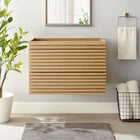 Modway Render 30" Wall-Mount Bathroom Vanity Cabinet - Oak-Walnut Grain Vanity