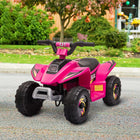 Aosom Toddlers 6V Battery Powered Ride-on ATV - Pink-Simple forward/reverse controls 