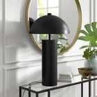 Hudson&Canal York 27" Tall Table Lamp with Metal Shade - Blackened Bronze/Blackened Bronze-Handcrafted blackened bronze finish is applied to the candlestick metal base