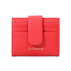 Champs Iconic Snap Cardholder - Red-RFID Blocking Card Holder