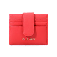 Champs Iconic Snap Cardholder - Red-RFID Blocking Card Holder