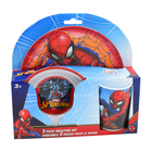 Danawares Marvel Spider-Man Melamine Dinnerware 3-Piece Set-This Spider-Man meal set for children makes mealtime a delight. Use these dishes over and over again and watch your kids enjoy eating from them. The plate, bowl, and tumbler are the perfect addition to a kid's routine