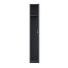 Ceha RH Series 1-Tier Locker with Louver Vents and Recessed handle - Bank of 1 - Graphite Grey-Ideal for gyms, schools, industrial facilities, and employee change rooms