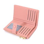 Champs Iconic Slim Wallet - Pink-7 credit card slots