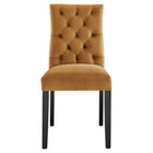 Modway Duchess Performance Velvet Dining Chairs - Cognac - 2 Pack-8