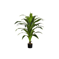 Monarch Specialties 47" Artificial Indoor Dracaena Tree - Floor - Black Pot-Add a soothing burst of greenery to any floor of your home or office with this 47" tall artificial indoor dracaena tree in a 5" black pot
