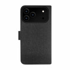 Blu Element Folio 2-in-1 Compatible with MagSafe Case for iPhone 17 Pro - Black-Premium hand-stitched semi-soft feel material