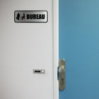 Cosco Office Sign - Brushed Metal - 3" x 9" - Indoor Door/Wall Sign - French Text-The brushed metal finish provides a sleek, modern look suitable for professional environments