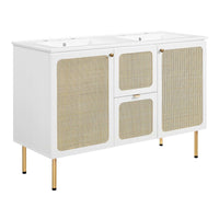Modway Chaucer 48" Double Sink Bathroom Vanity - White-MDF and Particleboard