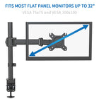 ShoppingAll Single Monitor Mount Stand with Adjustable Arm for 13"-32" Monitor - Black-Keep your cables neat and organized with our built-in cable clips, save your desk space and keep your workstation clean