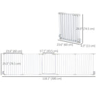 PawHut 30" H Foldable Indoor Dog Playpen with Door - White-This pet gate can be formed in any shape you want, L-shape, U-shape, pentagonal, etc 