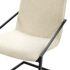 Modway Pitch Upholstered Fabric Dining Armchair - Black/Beige-9