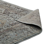 Modway Enye Distressed Vintage Floral Lattice Area Rug - 5 ft W x 8 ft L - Brown/Silver Blue-8