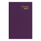 Brownline 2027 Weekly Pocket Planner - 4-3/4" x 3" - Assorted Colours-Sewn binding with hard lizard-like cover