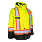 Forcefield 3-in-1 Hi Vis Winter Safety Parka with Removable Black Puffer Jacket - Yellow - Small (024-EN788LY)-Total Compliance with the newest CSA standard: CSA Z96-15
