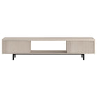Hudson&Canal Lucien TV Stand for TV's up to 78" - Alder White-A modern contemporary design accommodates TVs up to 78" for your entertaining space