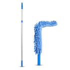 Gritt Commercial 22" Flexible Wand Duster - Microfiber and Chenille Sleeve - 6' Telescopic Pole - 2 Pack -Head bends in any shape to dust ceiling fans and more