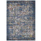 Modway Minu Distressed Floral Lattice Area Rug - 4 ft W x 6 ft L - Blue Grey Yellow/Orange-Distressed Floral Lattice Area Rug