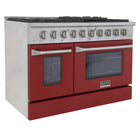 Kucht 48" KNG Series Pro Style Natural Gas Range - Stainless Steel/Red-Sealed burners make the range easy to clean
