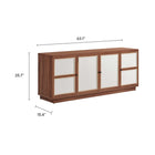Modway Capri 63" Wood Grain TV Console - Walnut-MDF and Particleboard Construction