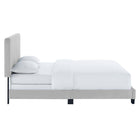 Modway Celine Channel Tufted Performance Velvet Full Bed - Light Grey-Weight Capacity: 700 lb