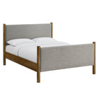 Modway Maven Full Size Fabric Upholstered Platform Bed - Wheat Walnut-Assembly Required