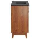 Modway Miles 36" Bathroom Vanity - Black/Walnut-Non-Marking Foot Caps