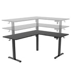 Uplite L-Shaped Dual Motor Height-Adjustable Corner Standing Desk - 63" x 55" - White-Frame Dimensions (Standing): 63"+55"(L) x 23.6"(W) x 46.5"(H)