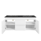 Modway Render 48" Wall-Mount Bathroom Vanity - White/Black-7