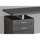 Monarch Specialties 7426 48" Computer Desk - Grey Left Or Right Facing-Stay organized with closed storage drawers and a convenient file drawer with hanging bars, ideal for storing  important documents and office essentials.