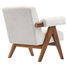 Modway Lyra Fabric Armchair - Ivory Fabric - Set of 2-Non-Marking Feet