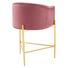 Modway Savour Tufted Counter Stool - Dusty Rose-Counter-Height Bar Stool Weight Capacity: 300 lb