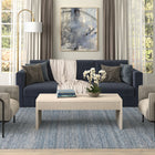 Hudson&Canal Lawrence 48"W Rectangular Coffee Table - Alder White-Clean with a soft, dry cloth and no harsh chemicals or abrasive cleaning materials