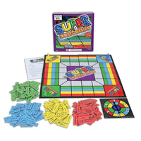 Learning Advantage Super Sentence-Players earn points for completing correct sentences on the game board using who, what, where, and when phrase tiles