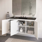 Modway Bryn 48" Wall-Mount Bathroom Vanity - White/Black-Wall-Mount Design