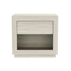 Manhattan Comfort Soren 26" Contemporary 1-Drawer Nightstand - Whitewashed Oak-Crafted with high-quality wood grain laminate, offering the look of natural wood with enhanced durability