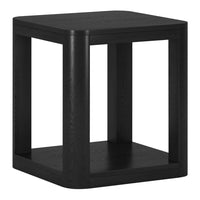 Hudson&Canal Stellan 20"W Square Side Table - Black Grain-A modern contemporary design for your living room, den, and more