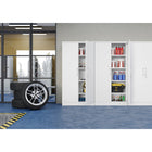Ceha BDM-180 Flat-Pack Metal Storage Cabinet with Adjustable Shelves - White-10