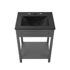 Modway Altura 24" Bathroom Vanity - Grey/Black-MDF and Particleboard Construction