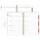 AT-A-GLANCE 2027 Small Weekly/ Monthly Planner - 8-½" H x 6" W - Badge Floral - Bilingual-13 months of weekly/monthly planning