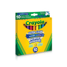 Crayola Ultra-Clean Washable Broad Line Markers, 10 Count-Broad Line Markers with conical tip allows kids to colour with thick lines or draw with thin lines