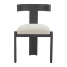 Zuo Tiana Dining Chair - Black/Beige-Outdoor fabric (100% Olefin)