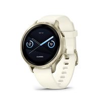 Garmin Venu 4 Smartwatch - 41 mm - Lunar Gold with Bone Silicone Band-24/7 health monitoring: Make improvements toward a healthier lifestyle with extensive health monitoring features, such as Body Battery  energy monitoring, stress, Pulse Ox and women’s health tracking — including past ovulation estimates — and more