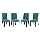 Modway Baron Fabric Dining Chair - Teal - 4 Pack-Elegant Modern Dining Side Chair